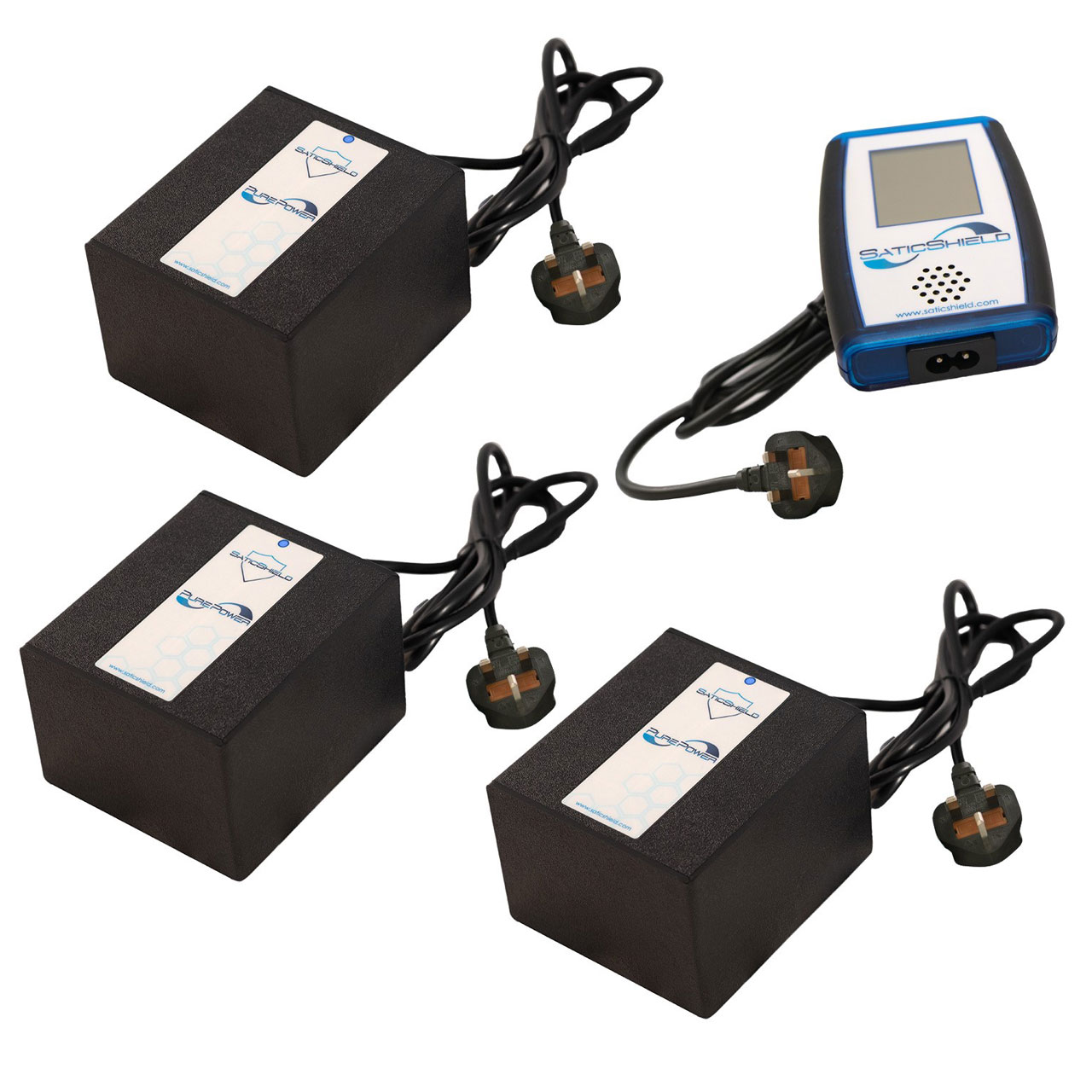 Bundle 3 Pure Power Plugin & EMI Line Monitor SaticShield